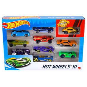 Hot-Wheels-Mattel-Paquete-De-10-Autos-54886