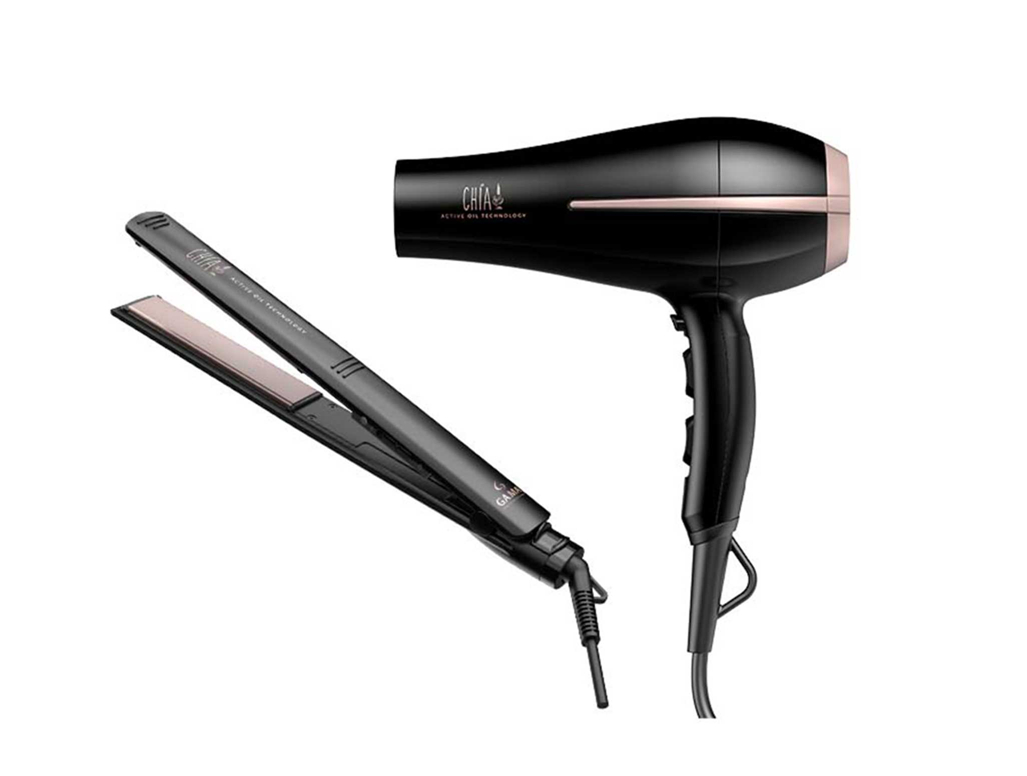MegaStore. Pack GAMA Secador Bora Chia + Plancha Elegance Led Chia