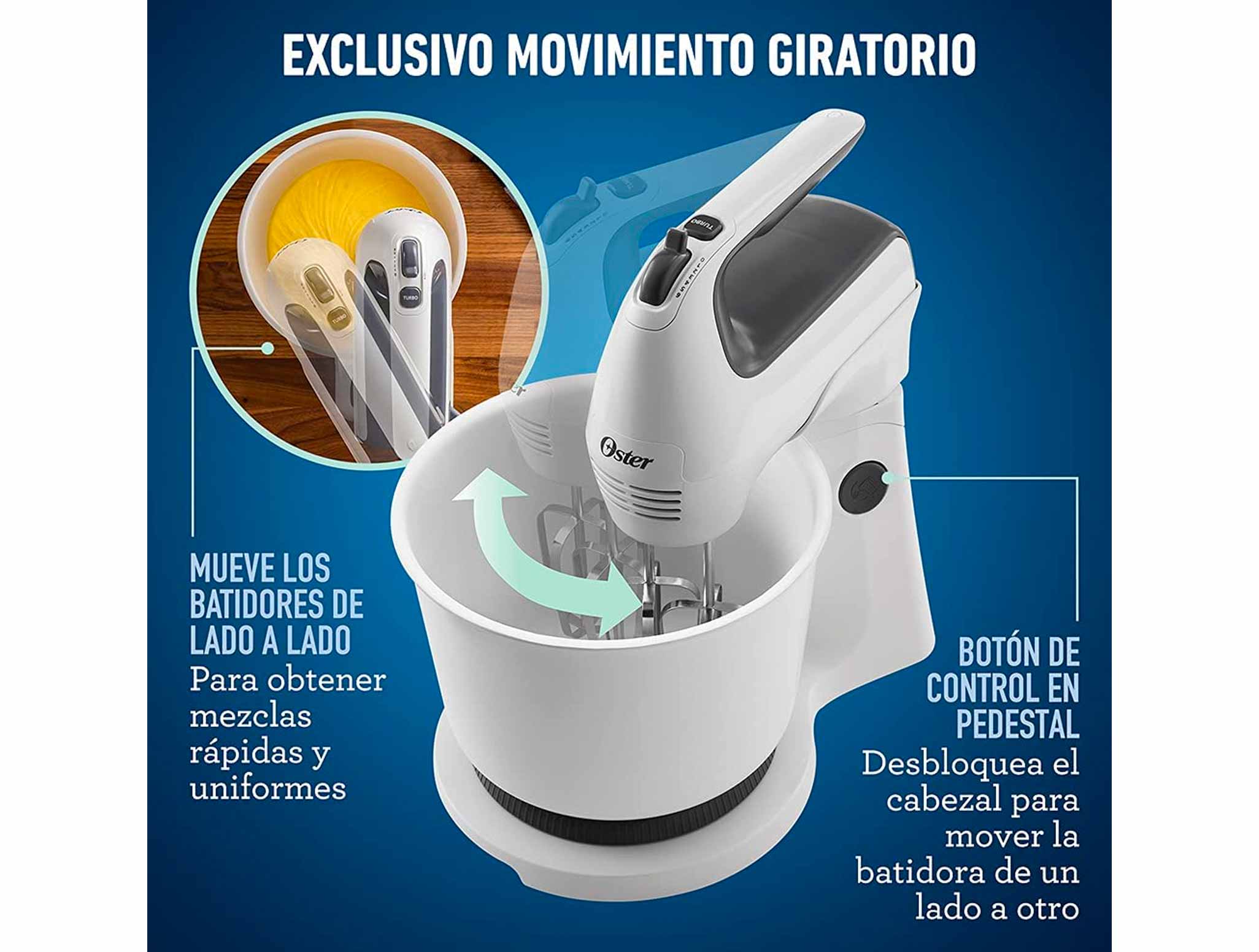 BATIDORA DE MANO 6 VEL COLOR BLANCA 250W (2121773) MARCA OSTER