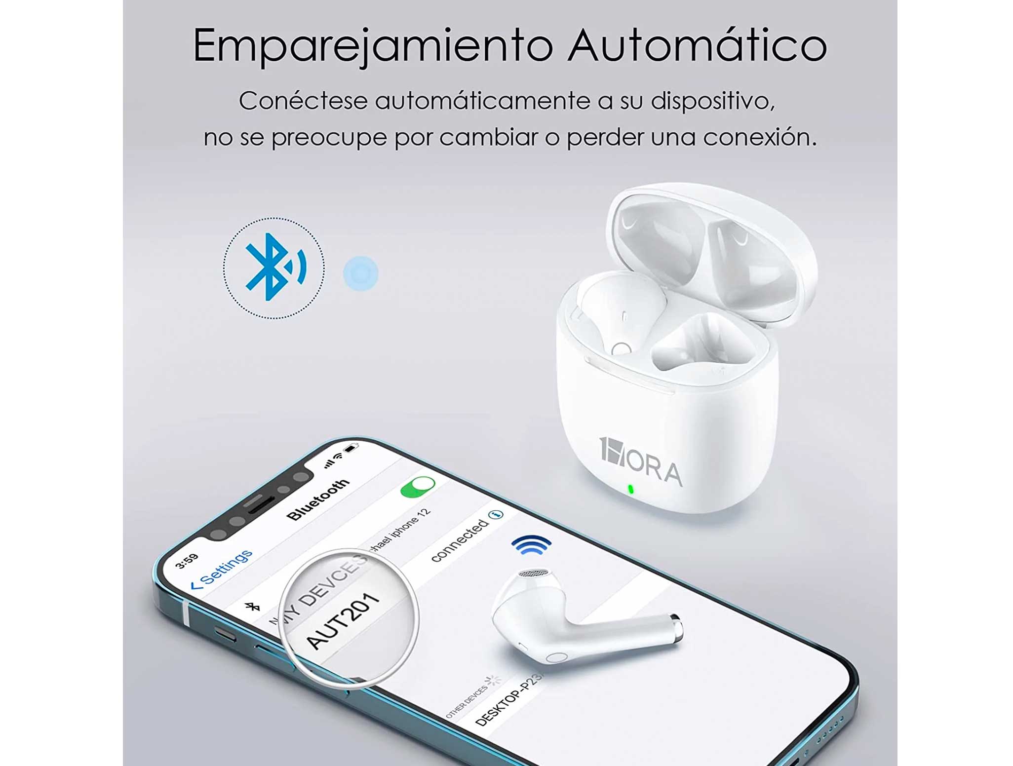 Audífonos Inalámbricos 1Hora Tws Aut201-3