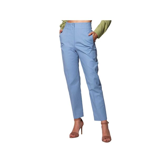 Pantalones Para Mujer Bobois Moda Casuales De Vestir Tiro Alto Azul W2 –  BOBOIS