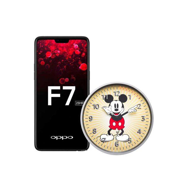 Oppo-F7-128GB---Reloj-Mickey-Desbloqueado-Negro