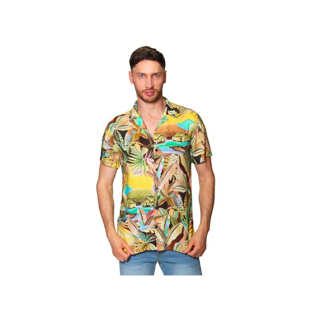 Camisa-Bobois-Estampada-Tropical-Para-Hombre-B32392