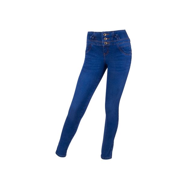 Jeans-Case-Skinny-Triple-Boton-Para-Mujer-32804B