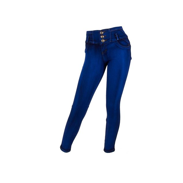 Jeans-Case-Skinny-Liso-Triple-Boton-Para-Mujer-32815-B