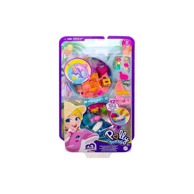 Polly-Pocket-Mattel-Compacto-De-Delfin-Gtn20
