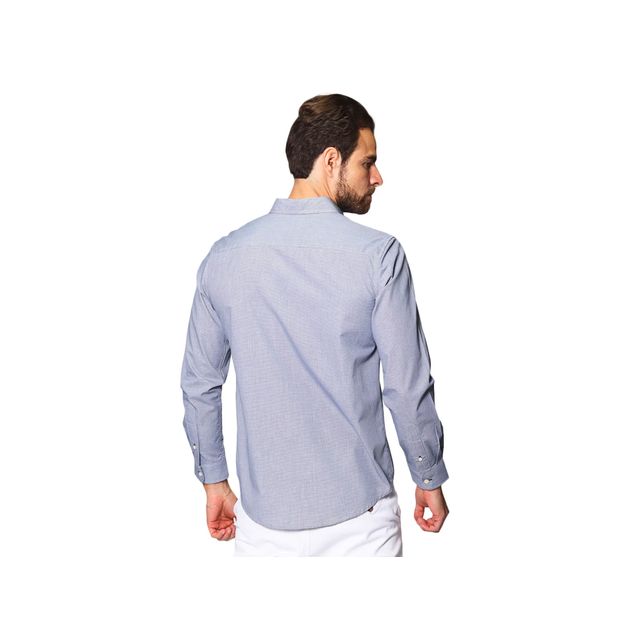 Camisa-Bobois-Con-Estampado-De-Micro-Cuadros-Y-Botones-Para-Hombre-B41211