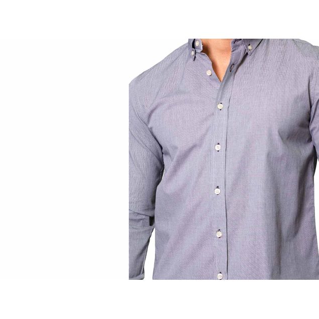 Camisa-Bobois-Con-Estampado-De-Micro-Cuadros-Y-Botones-Para-Hombre-B41211