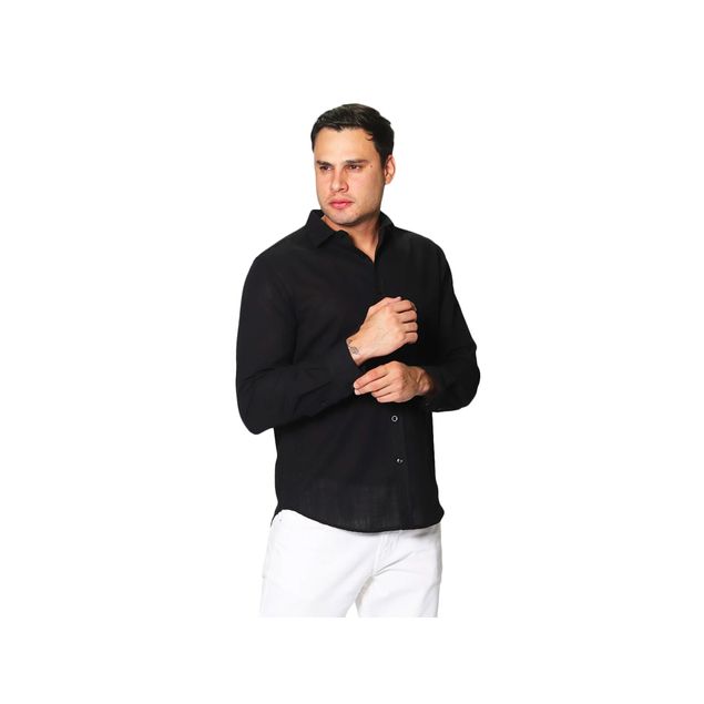 Camisa-Bobois-Casual-Lisa-Para-Hombre-B41311