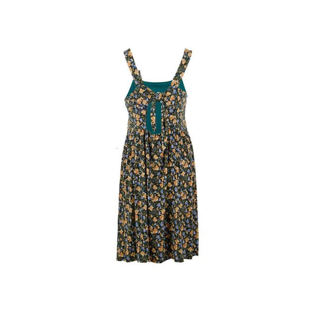 Vestido-We--Floral-Sin-Manga-Cuello-Cuadrado-Para-Mujer
