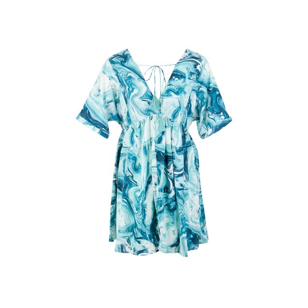 Vestido-We-Cuello-V-Holgado-Para-Mujer