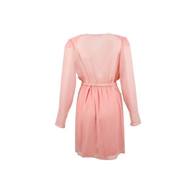 Vestido-We-21-Con-Brillo-Transparencia-Cuello-V-Para-Mujer
