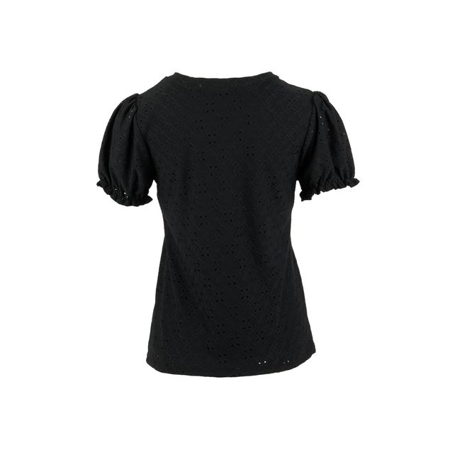 Blusa-We-Con-Encaje-Y-Elastico-En-Las-Mangas-Parte-Superior-Para-Mujer