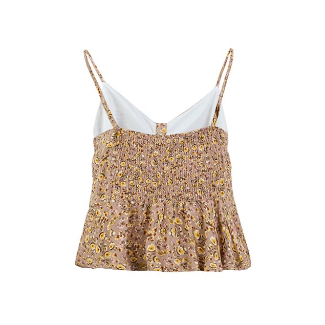 Blusa-We--Florales-Holgada-Con-Tirantes-Cuello-En-V-Y-Botones-Para-Mujer