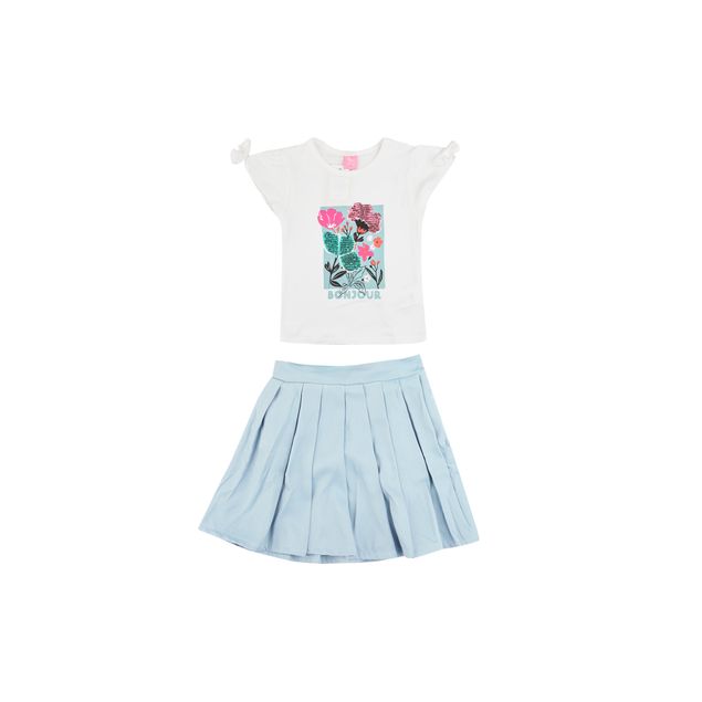 Conjunto-New-Berry-Falda-Con-Pastelones-Blusa-Con-Estampado-De-Flores-Mangas-Con-Un-Pequeño-Moño-Para-Niñas-B-076