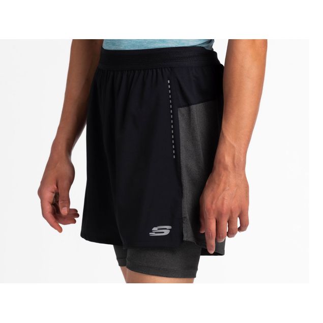 Short-Skechers-Running-Para-Hombre-Ams063Blk