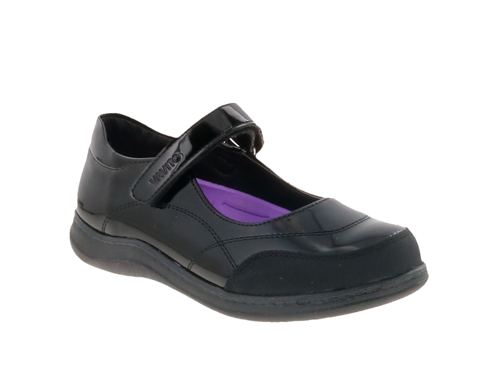 Zapato Vavito Escolar Charol Para Niña VA770003-CH Talla 15.5-2