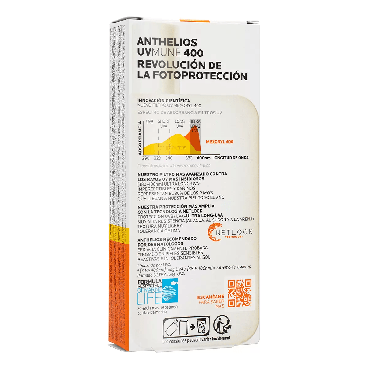 Protector Solar La Roche Posay Anthelios UvMune 400 Fluido Invisible 50ml 7597-1