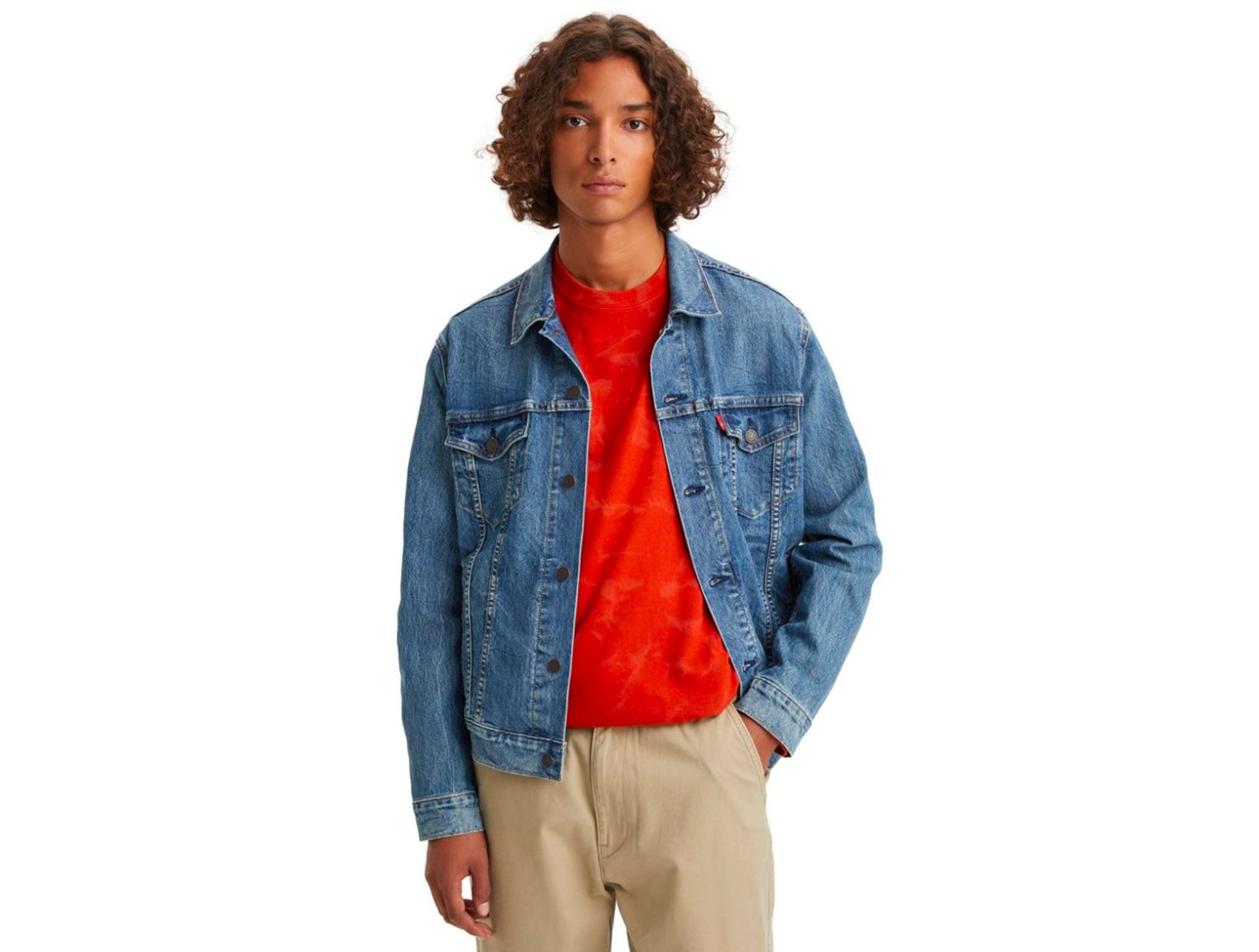 Jeans Chamarra Roja Levis Chamarra Levi's Denim Para Hombre 72334