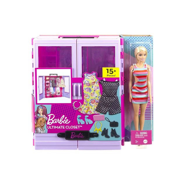 Juguete-Barbie-Closet-Lujo-Con-Muñeca-Para-Niños-HJL66