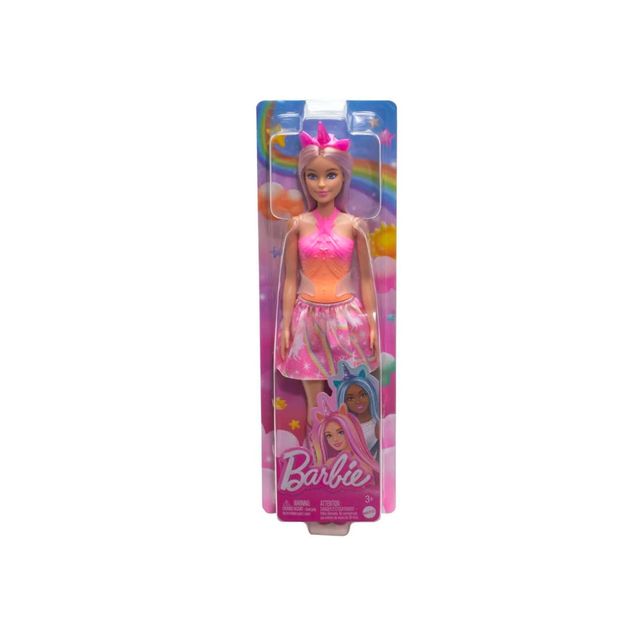 Muñeca-Barbie-Unicornio-Falda-Rosa-Para-Niños-HRR1