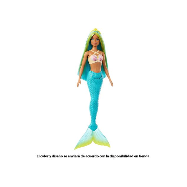 Muñeca-Barbie-Sirena-Cabello-Colores-Para-Niños-HRR02