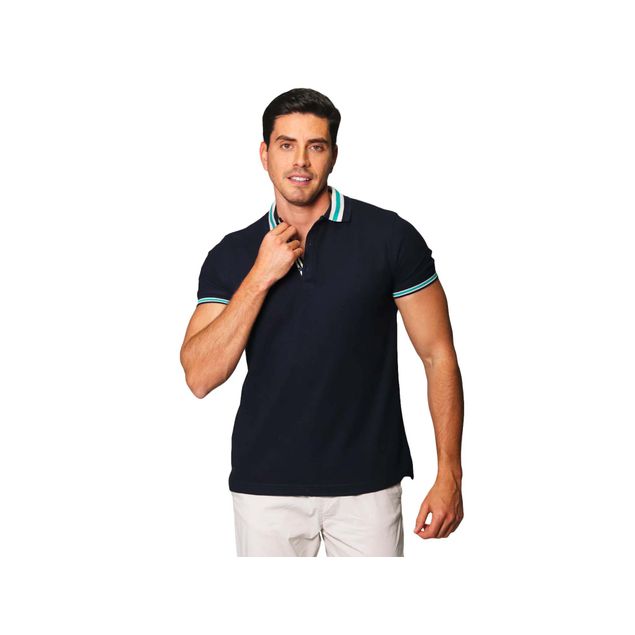 Playera-Bobois-Polo-Casual-Lisa-Con-Detalle-En-Manga-Y-Cuello-Para-Hombre-A41406-Mar