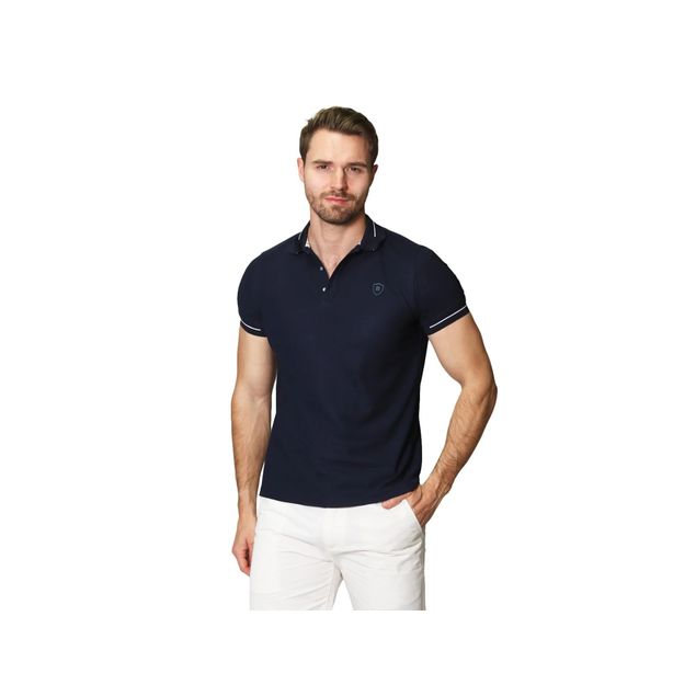 Playera-Bobois-Polo-Casual-Lisa-Con-Detalle-En-Manga-Y-Cuello-Para-Hombre-A41412-Mar