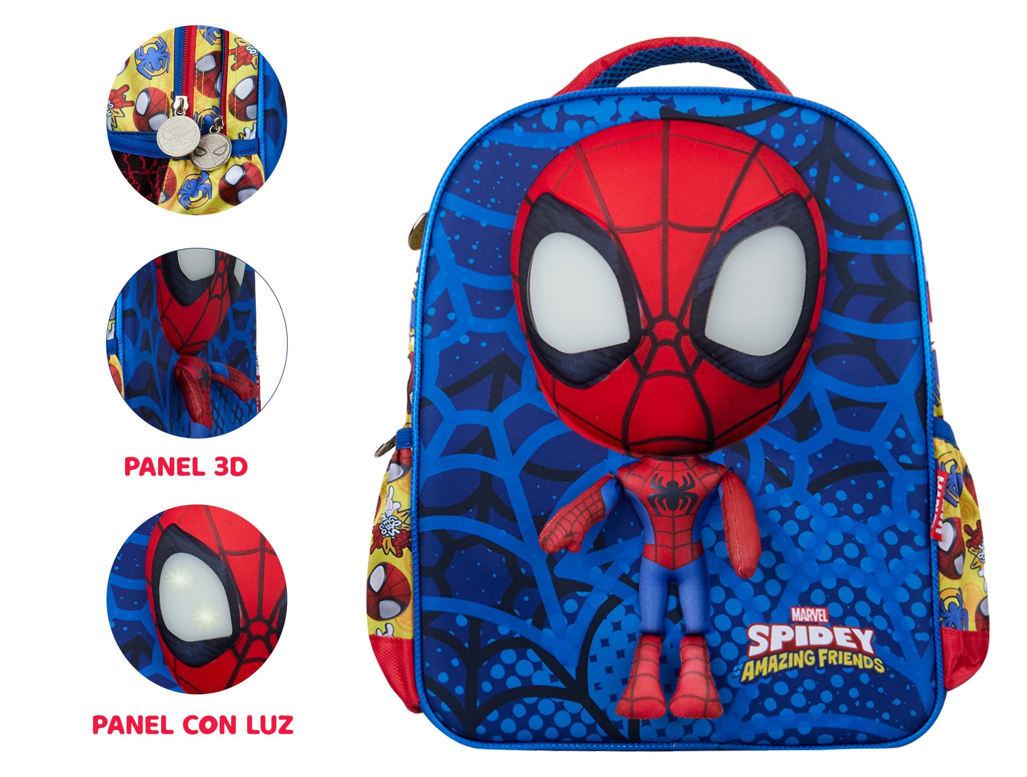 Mochila Spiderman Spidey Panel 3D Primaria 179425-1