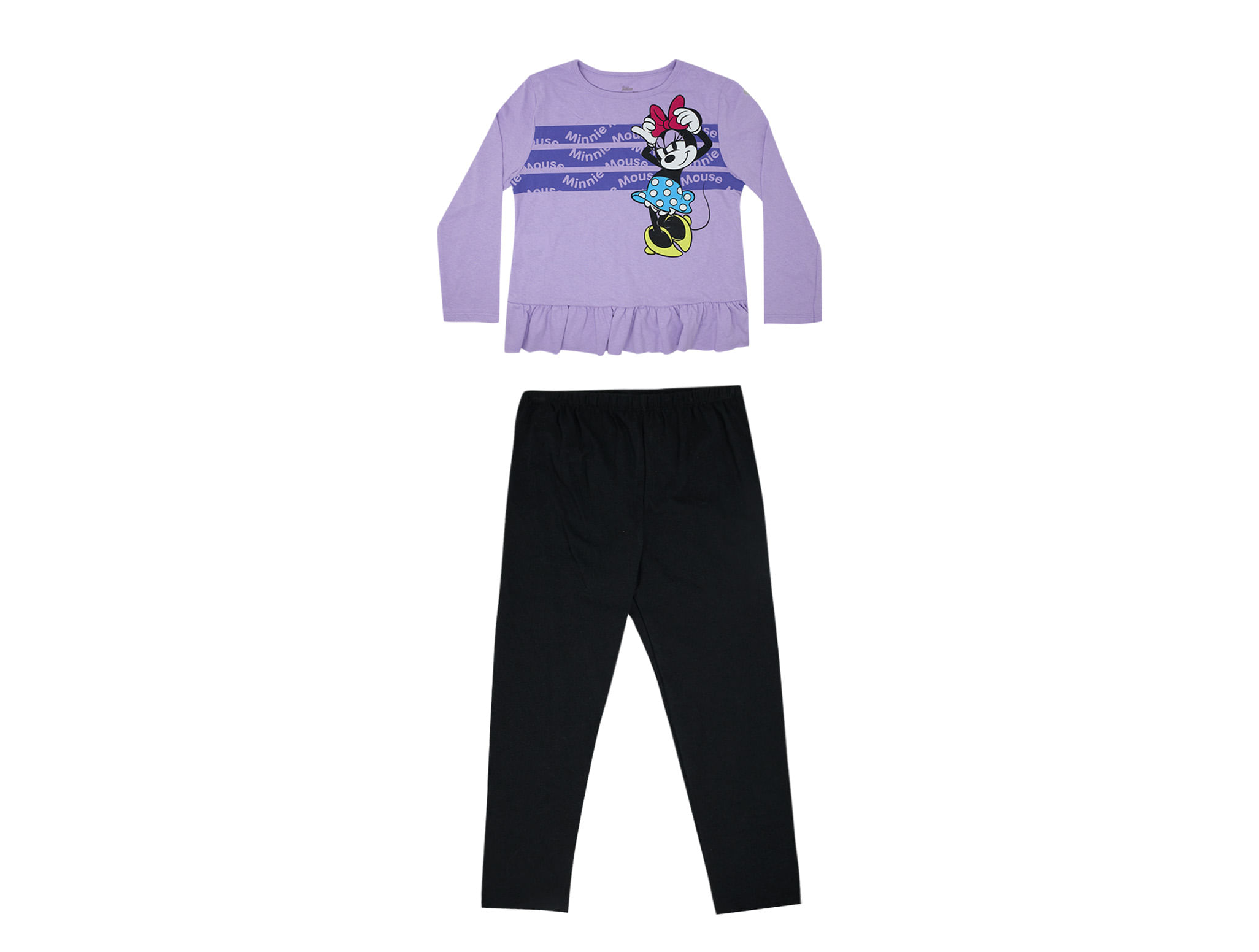 Conjunto Pantalon Licencias Playera Minnie Para Bebé 832UL Talla 3