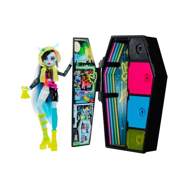 Muñeca-Mattel-Monster-High-Doll-Frankie-Stein-Skulltimate-Neon-Para-Niñas-HNF79