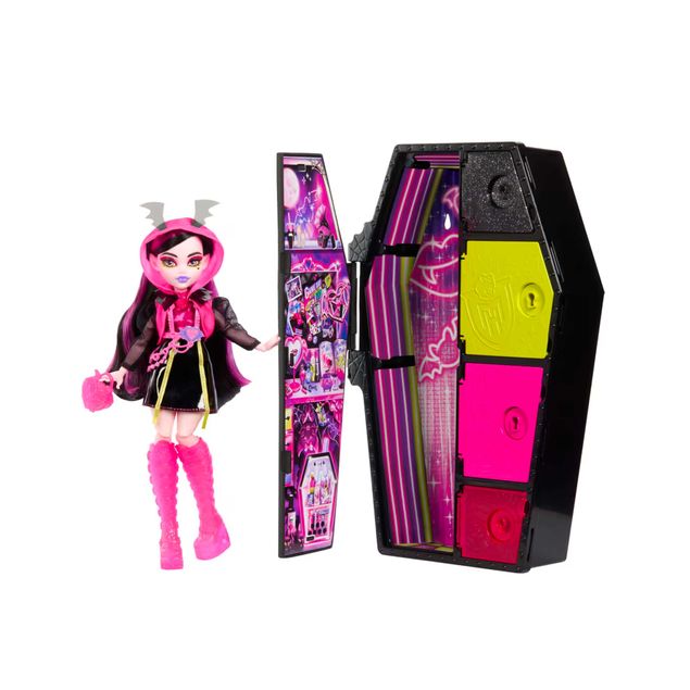 Muñeca-Mattel-Monster-High-Secretos-Sustos-Neon-Draculaura-Para-Niñas-HNF78