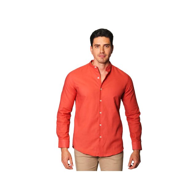 Camisa-Bobois-Tipo-Lino-Cuello-Mao-Para-Hombre-BLINLO-CHE