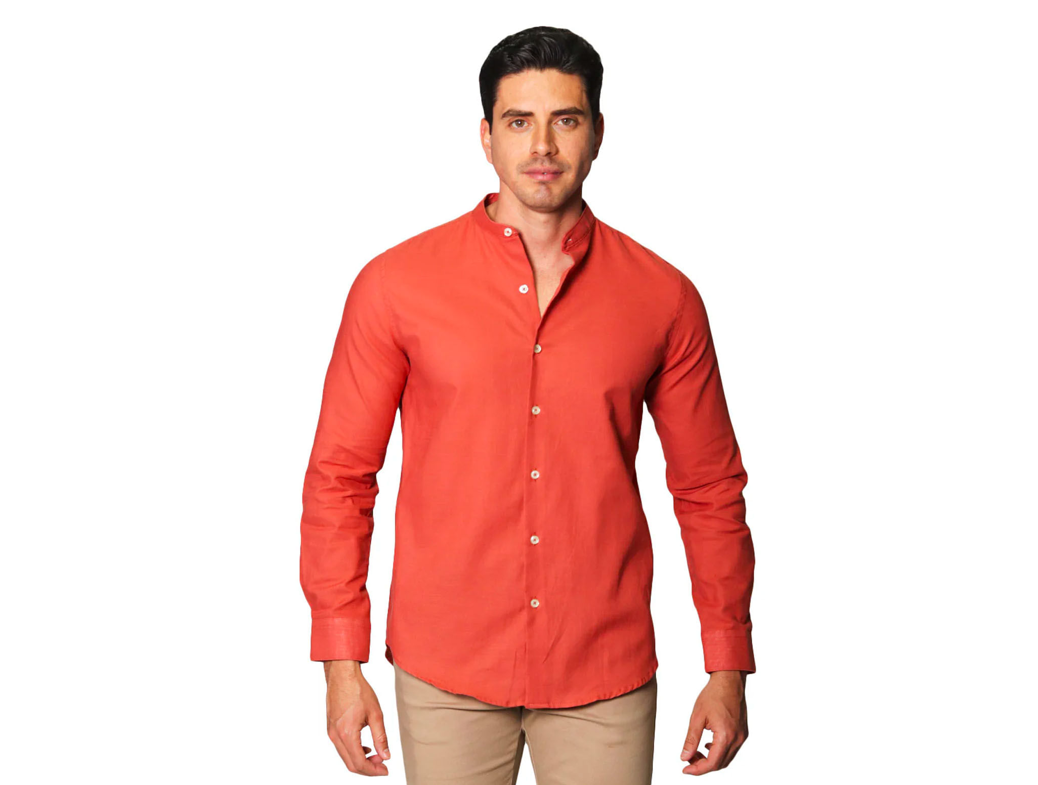 Camisa Bobois Tipo Lino Cuello Mao Para Hombre BLINLO CHE Surtidora surtidoradepartamental