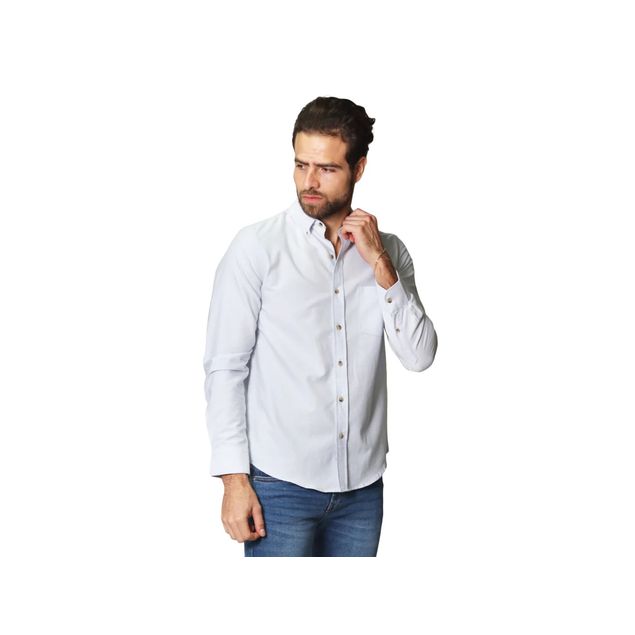 Camisa-Bobois-Lisa-De-Manga-Larga-Oxford-Para-Hombre-B41111-CIE