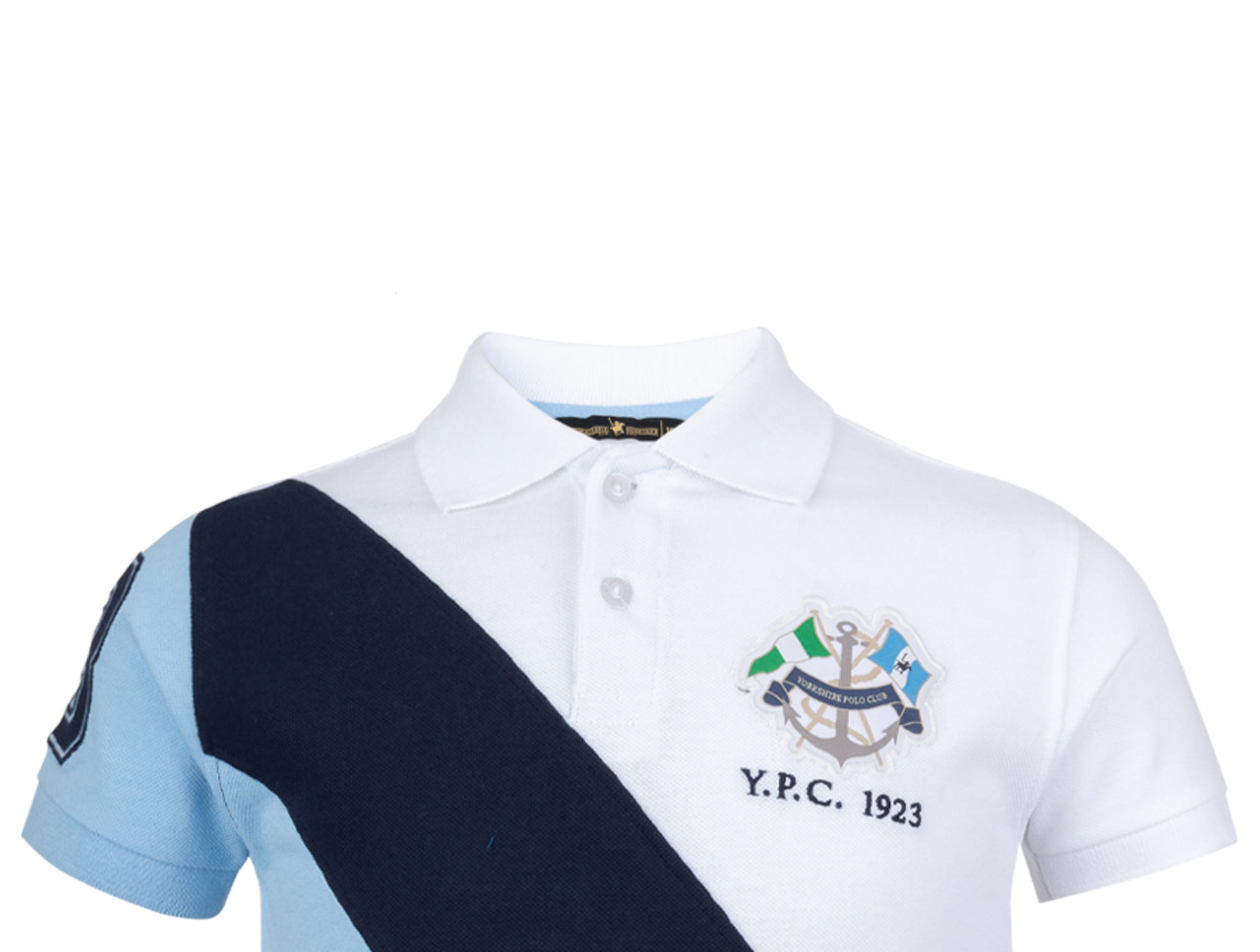 Playera Ypc Tipo Polo Diágonal Para Niños PO62066 Talla 6-2