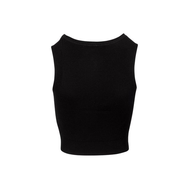 Crop-Top-Uk-Tejido-Rayas-Para-Mujer-V-61-XS