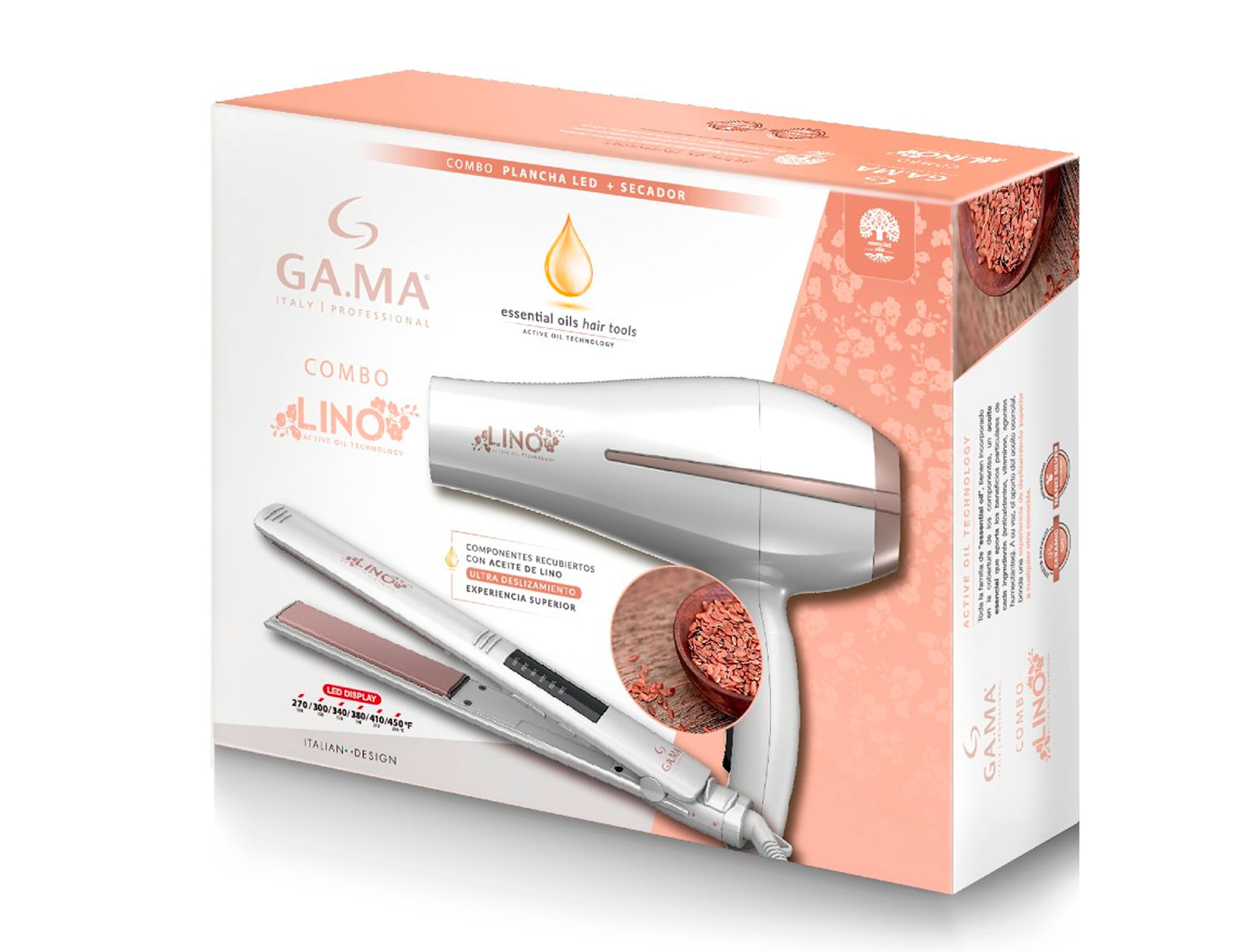 Oxy Active Plancha Gama Profesional G-EVO SILK CHROME TITANIUM