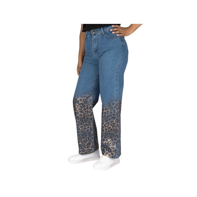 Jeans-Red-Marine-Print-Para-Mujer-P241524A