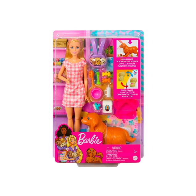 Muneca-Mattel-Barbie-Cachorros-Recien-Nacido-Para-Ninas-HCK75