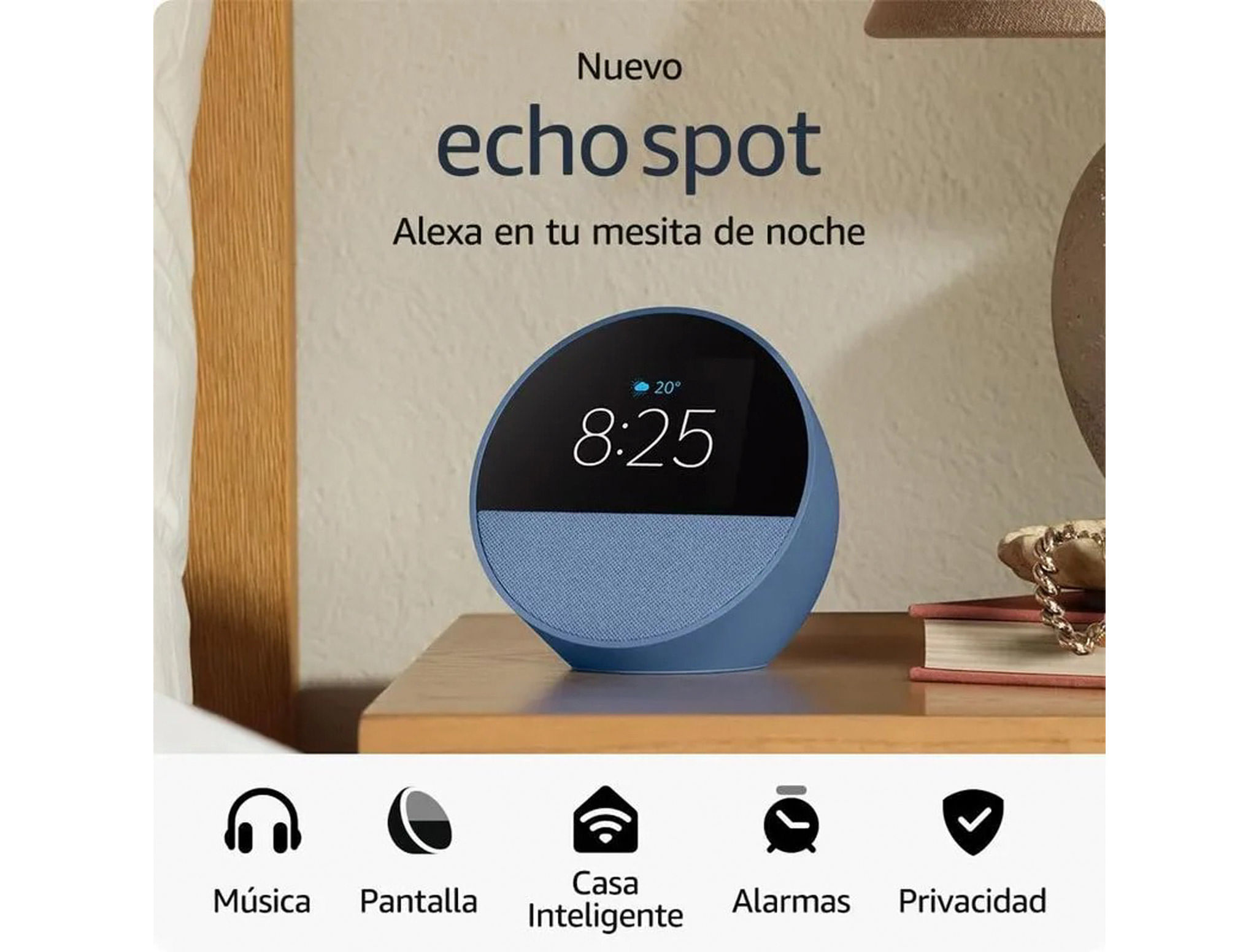 Echo Spot Alexa Azul-1