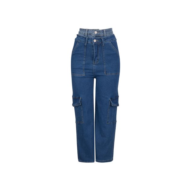 Jeans-Top-Model-Doble-Cintura-Tipo-Cargo-Para-Mujer-B-14893