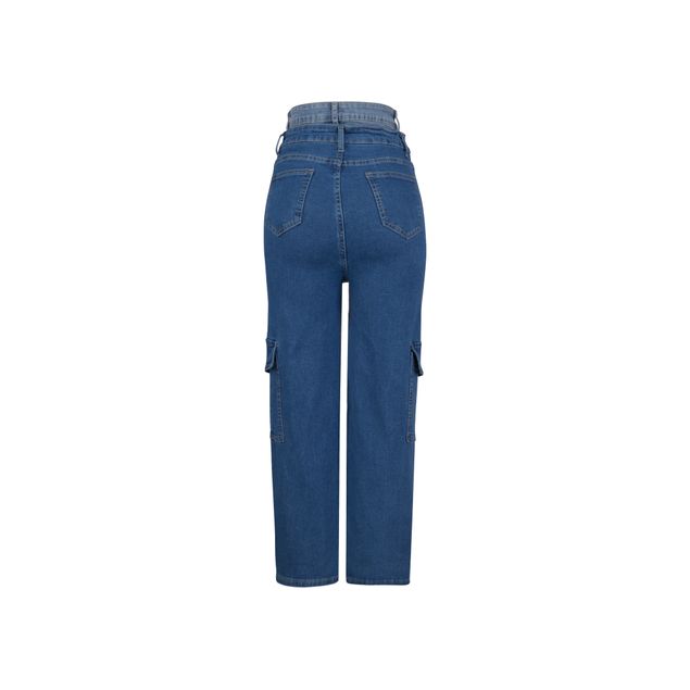 Jeans-Top-Model-Doble-Cintura-Tipo-Cargo-Para-Mujer-B-14893