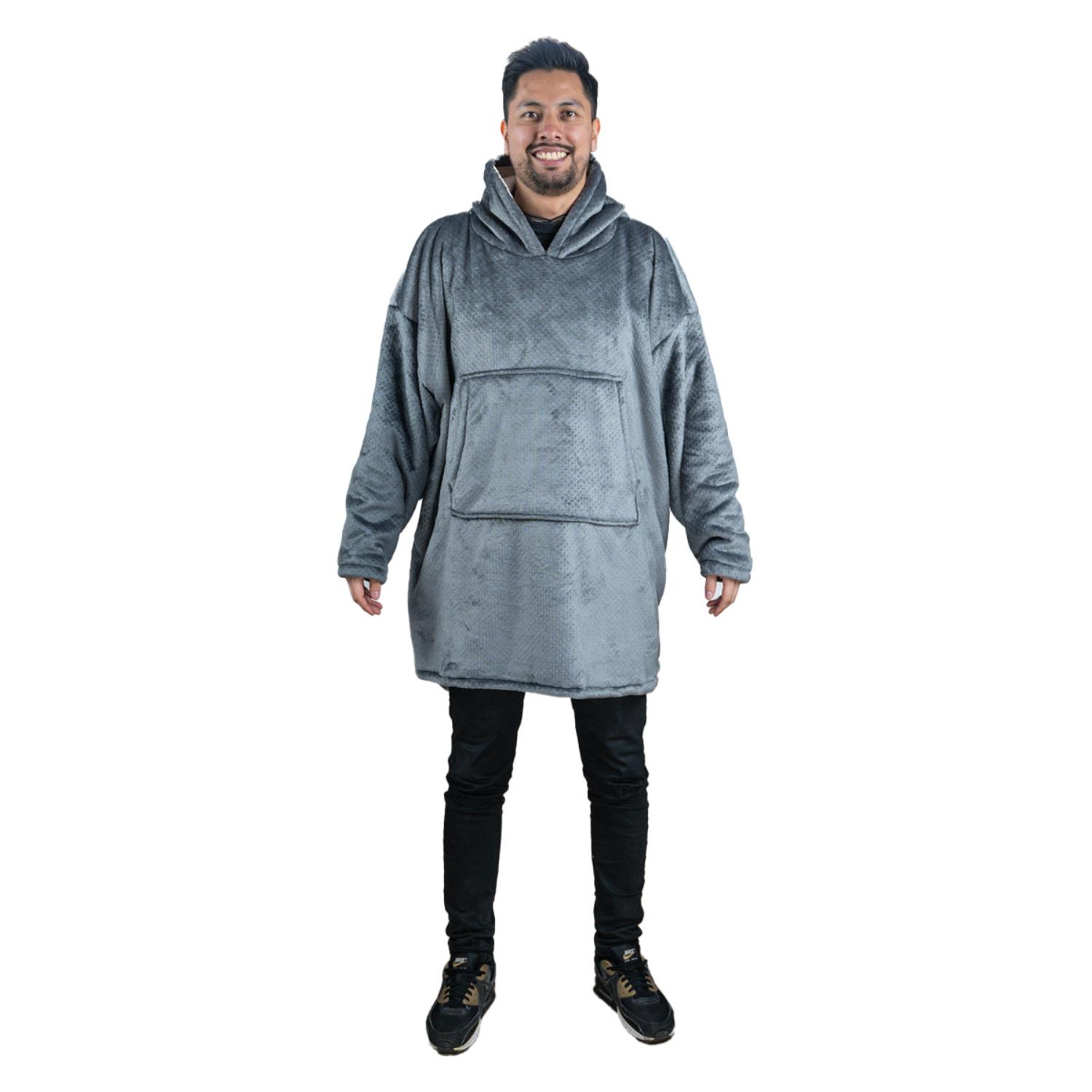 Sudadera Cobija  Atlas ,Oversize con Capucha Adulto Unisex, Gris Claro Sudadera Cobija Atlas ,Oversize con Capucha Adulto Unisex, Gris Claro