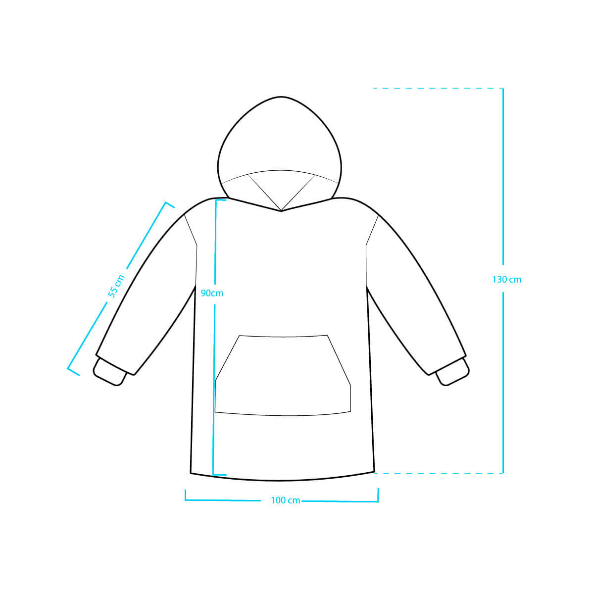 Sudadera Cobija Atlas ,Oversize con Capucha Adulto Unisex, Gris Claro-1