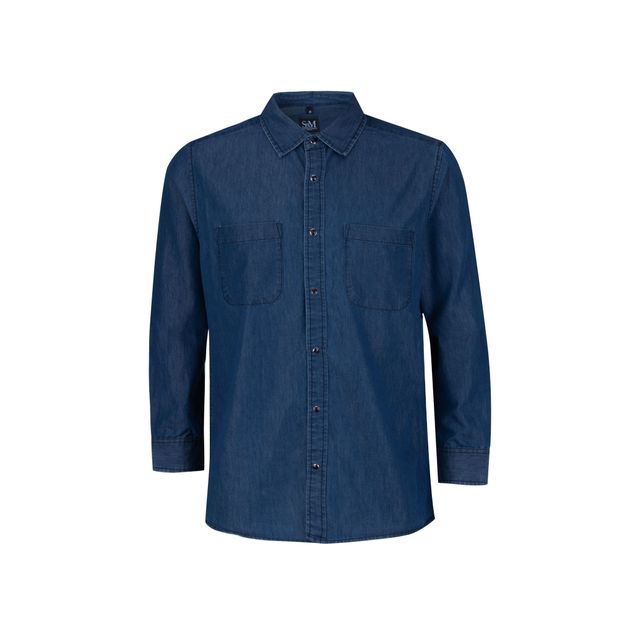 Camisa-Sherman-Morgan-Denim-Manga-Larga-Para-Hombre-G051-STN