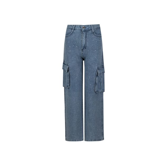 Jeans-Red-Marine-Cargo-Con-Pedreria-Para-Mujer-P241397WX