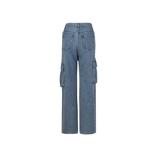 Jeans-Red-Marine-Cargo-Con-Pedreria-Para-Mujer-P241397WX