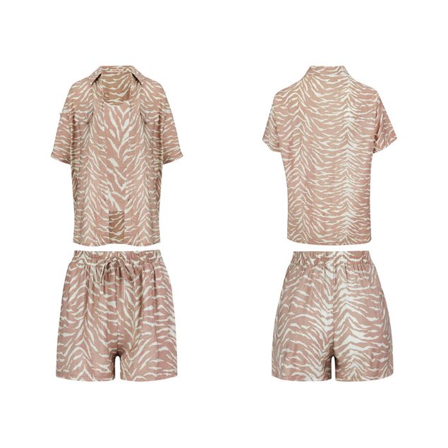 Set-Short-Red-Marine-Con-Top-Y-Blusa-Para-Mujer-G250373Q