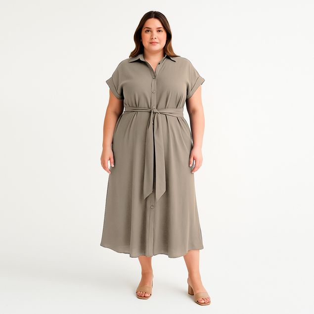 Vestido-We---Curvy-Midi-Nudo-Para-Mujer-SM-12549X